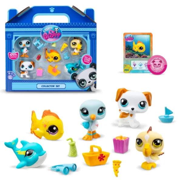 Zestaw LITTLEST PET SHOP Zwierzątka BEACH BESTIES Figurki + Akcesoria 5PK 00517