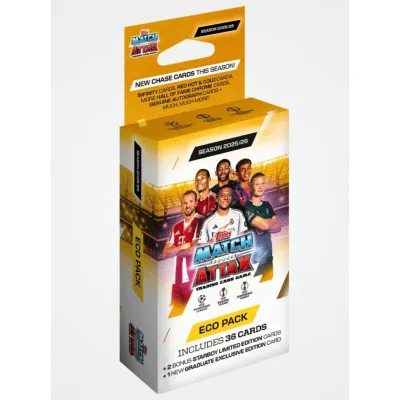 TOPPS Match ATTAX 25/26 Champions League Eco Pack Blister 36 Kart KARTY PIŁKARSKIE