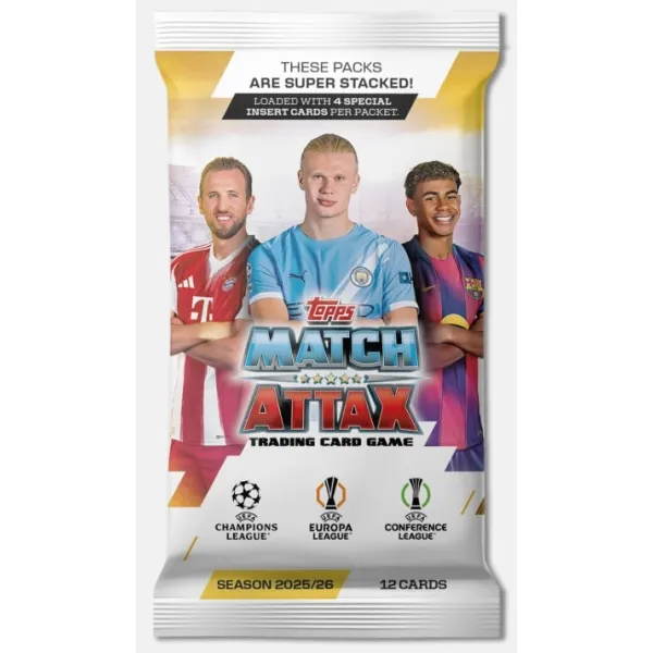 TOPPS MATCH ATTAX UEFA Champions League 2025/26 2026 Saszetka 12 kart NOWA