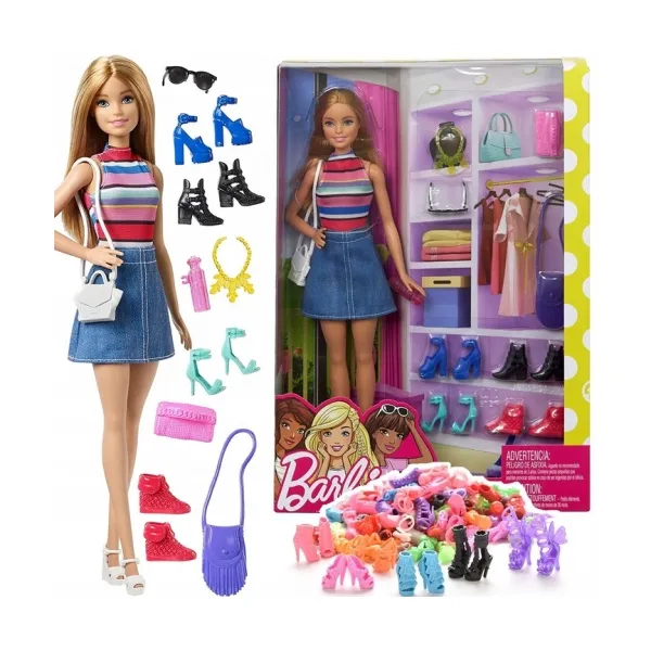 Barbie Lalka z Butami i Akcesoriami FVJ42