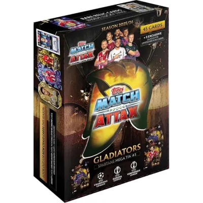 TOPPS Match Attax 25/26 MEGA TIN #3 GLADIATORS SPARTANS Puszka Karty Kolekcjonerskie Piłkarskie