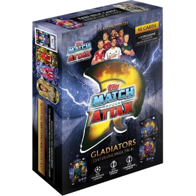 TOPPS Match Attax 25/26 MEGA TIN 1 GLADIATORS CENTURIONS Puszka Karty Kolekcjonerskie Piłkarskie