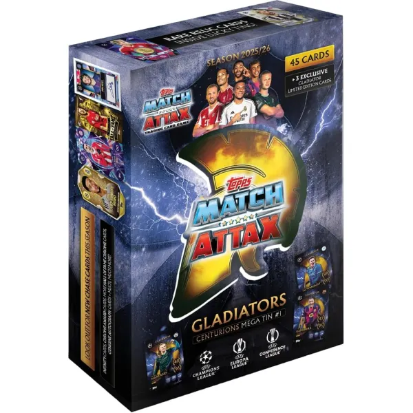 TOPPS Match Attax 25/26 MEGA TIN 1 GLADIATORS CENTURIONS Puszka Karty Kolekcjonerskie Piłkarskie