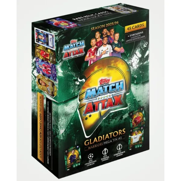 TOPPS Match Attax 25/26 MEGA TIN 2 GLADIATORS WARRIORS Puszka Karty Kolekcjonerskie Piłkarskie