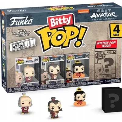 Funko POP Bitty Avatar: the Last Airbender 4 Pack Iroh Admiral Zhao Fire Lord Ozai Figurka Kolekcjonerska 73058