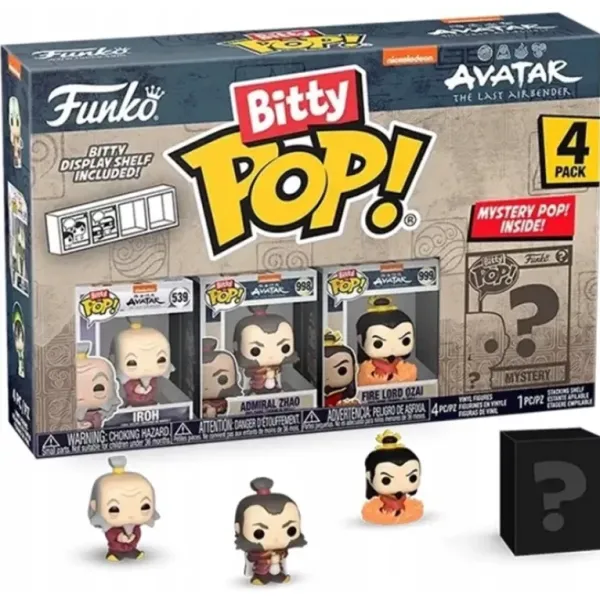 Funko Pop Bitty Avatar: the Last Airbender 4 Pack Iroh Admiral Zhao Fire Lord Ozai Figurka Kolekcjonerska 73058