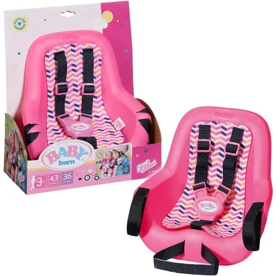 BABY Born Różowy Fotelik Rowerowy Z Pasami dla lalki 36 i 43 cm 834329