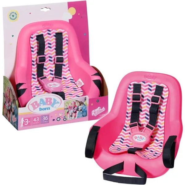 BABY Born Różowy Fotelik Rowerowy Z Pasami dla lalki 36 i 43 cm 834329