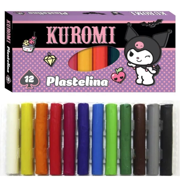 PLASTELINA SZKOLNA KUROMI ST. MAJEWSKI 12 KOLORÓW