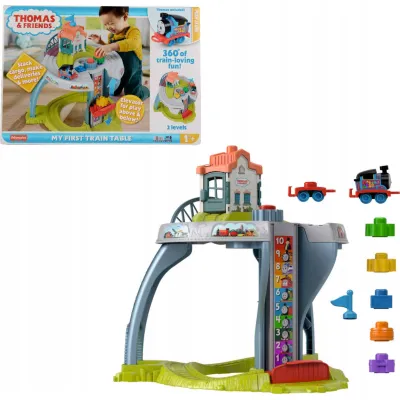 KOLEJKA TOMEK I PRZYJACIELE Moj Pierwszy Kolejowy Stolik Fisher Price JDD7