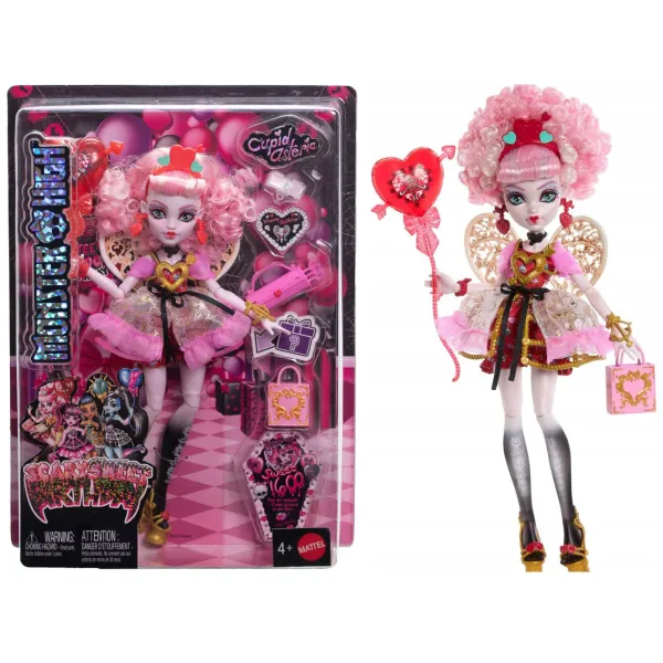 Lalka Monster High Scary Sweet Bday Starszysłodkie Urodziny Cupid Asteria Limitowana Różowa JBG77