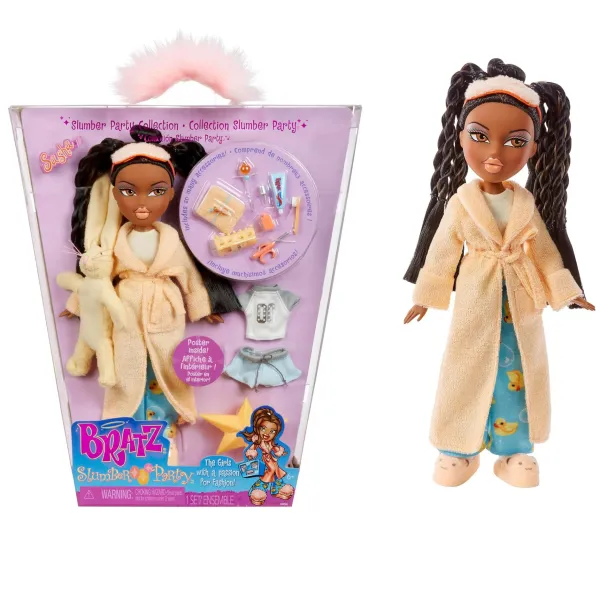 Bratz Slumber Party Doll SASHA Piżama Party Kolekcjonerska Modna Lalka z Akcesoriami 592051