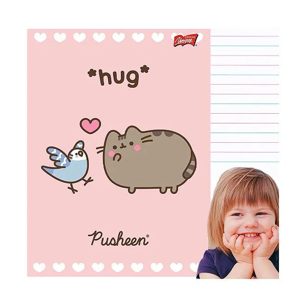 Zeszyt do nauki pisania w 3-linię kolorową A5 Pusheen Unipap / St. Majewski 32 kartek MIX