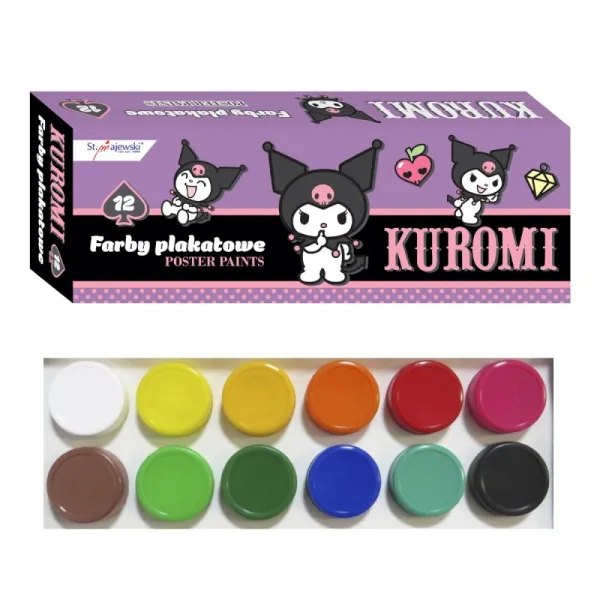 KUROMI Farby Plakatowe 12 Kolorów St. Majewski 3892