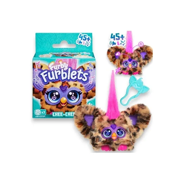 Furby FURBLETS Interaktywna Maskotka Chee-Chee Gepard Brązowy Hasbro G1697 F9703