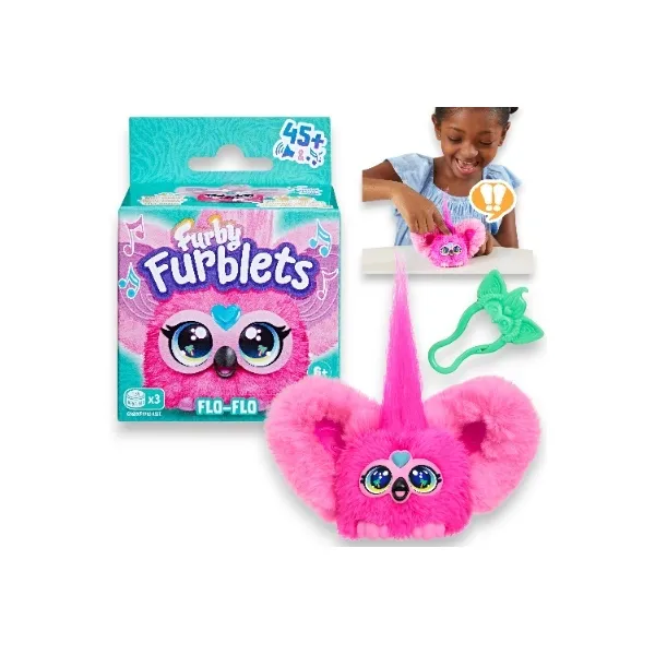 Furby FURBLETS Interaktywna Maskotka Flo-Flo Flaming Różowy Hasbro G1699 F9703