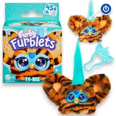 Furby FURBLETS Interaktywna Maskotka Tygrysek Ty-Bee Brązowo-Czarny Hasbro G1700 F9703