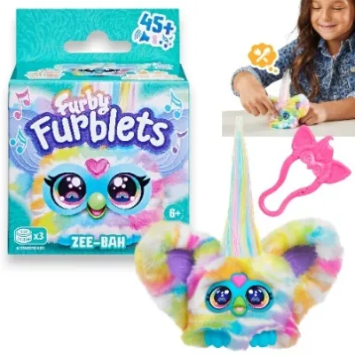 Furby FURBLETS Interaktywna Maskotka Zebra Zee-Bah Wielokolorowa Hasbro G1778 F9703