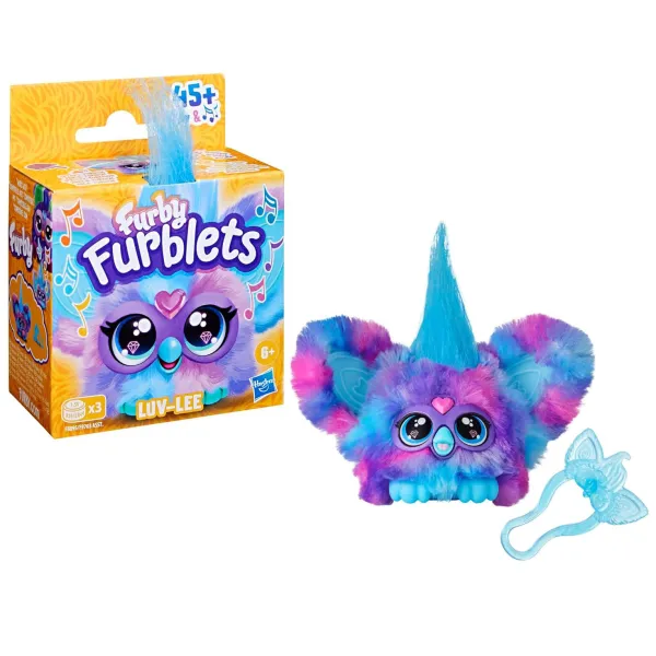 Furby FURBLETS Interaktywna Maskotka Luv-Lee K-Pop Princess Niebiesko-Fioletowa Hasbro F8895