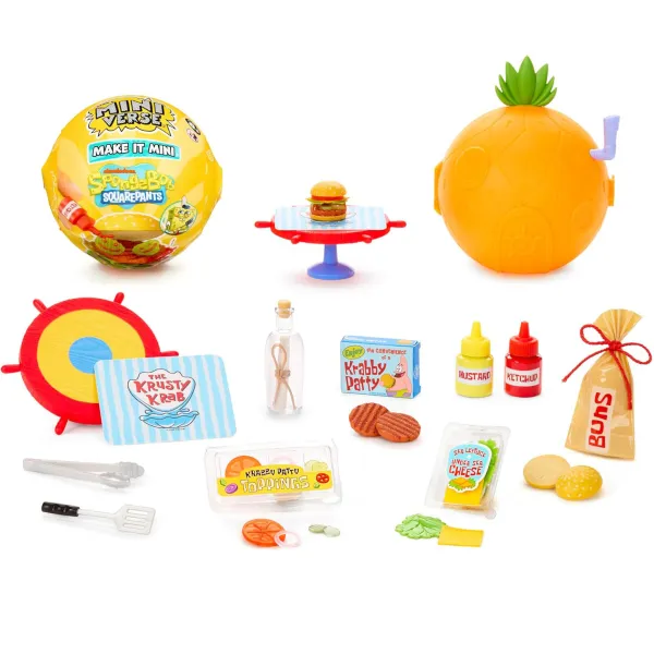 Miniverse Make It Mini Spongebob Kula Niespodzianka Żółta Jedzenie 599296