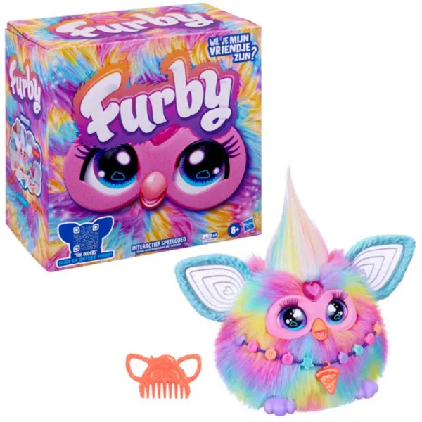 Furby Hasbro Interaktywna Maskotka FurReal TIE DYE F8900 Efekty Świetlne i Dźwiękowe JĘZYK ANGIELSKI