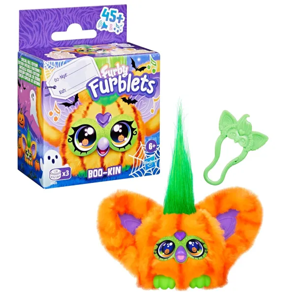 Furby FURBLETS Maskotka Interaktywna Dynia Boo-Kin Halloween Hasbro G1435