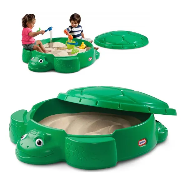 Piaskownica Dla Dzieci ŻÓŁW Zamykana Z Pokrywą Little Tikes Zielona 170379