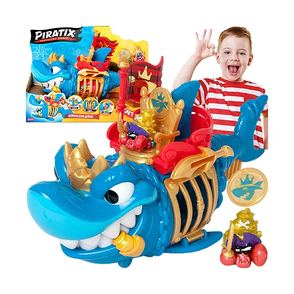 MagicBox PIRATIX KING SHARK Golden Treasure Niebieski Rekin Z Klapką