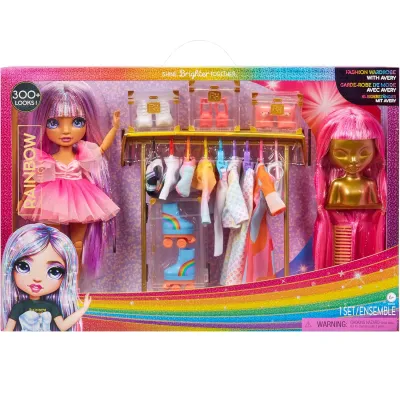 Rainboh High Avery's Fashion Studio GARDEROBA AVERY STYLES 428268 Lalka + akcesoria