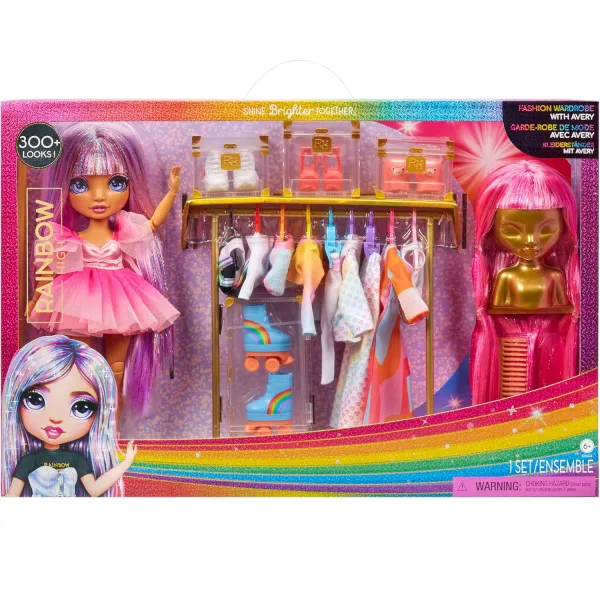 Rainboh High Avery's Fashion Studio GARDEROBA AVERY STYLES 428268 Lalka + akcesoria