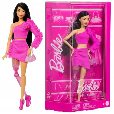 Lalka Barbie Barbiecore Deluxe Fashonistas Lalka z protezą nogi HYV26