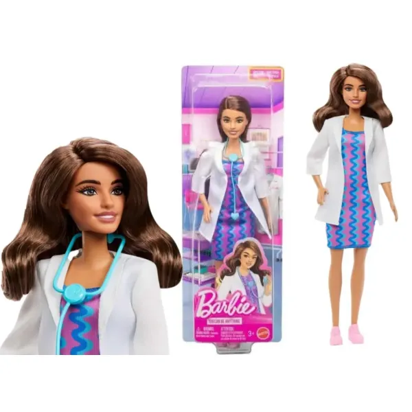 BARBIE Seria Kariera LEKARZ Zestaw Laka i Akcesoria Lekarskie JKF76