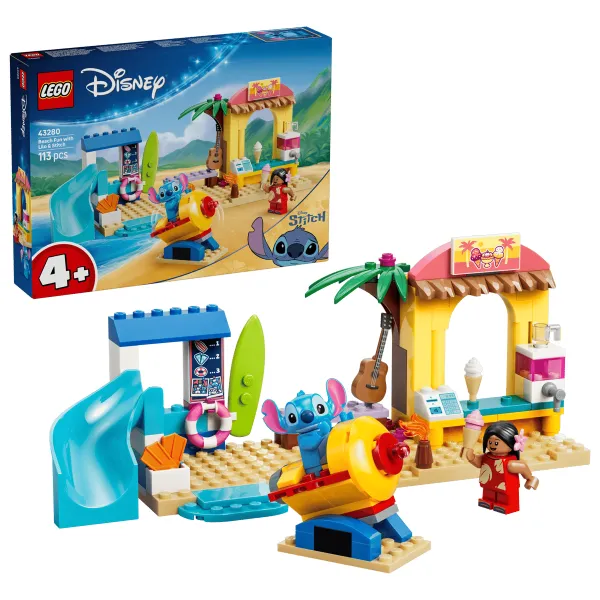 LEGO Disney Zestaw Klocków Zabawa na Plaży z Lilo i Stichem 43280