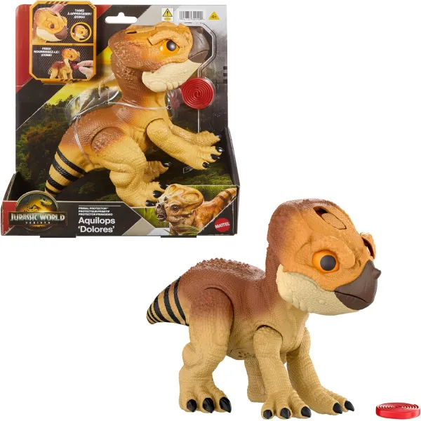 Jurassic World Dinozaur Aquilops Figurka Interaktywna z Dźwiękiem JGC01 Mattel