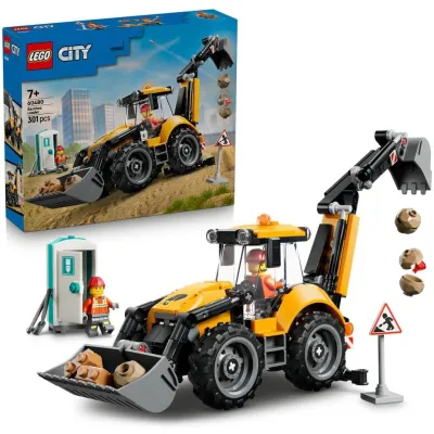Klocki LEGO City Zestaw klocków Żółta Koparko-Ładowarka 301 elementów 60480