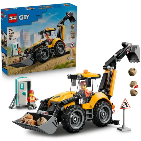 Klocki LEGO City Zestaw klocków Żółta Koparko-Ładowarka 301 elementów 60480