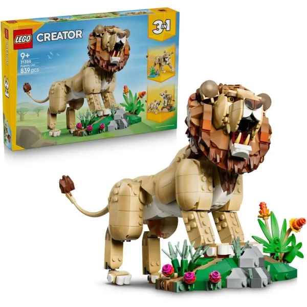 Klocki LEGO Creator 3w1DZIKIE ZWIERZĘTA DUMNY LEW 839 elementów 31386