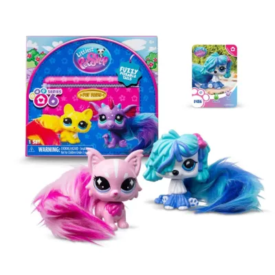 Littlest Pet Shop Pet Pairs Fuzzy Tails Dwie figurki ZWIERZĄTKA Seria6 01092