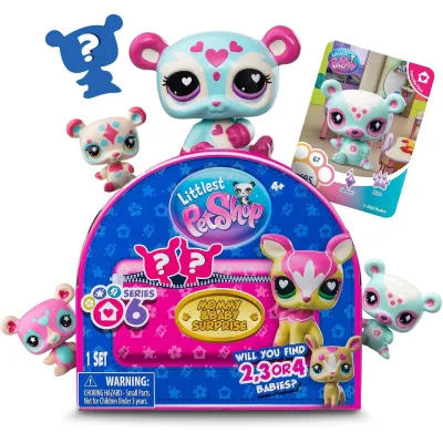 Littlest Pet Shop Mommy & Baby Surprise Zestaw figurek Mama i Dzieci 00715