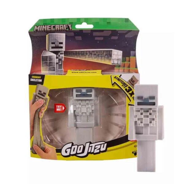 Goo Jit Zu Minecraft Crunchy Skeleton Rozciągliwa Figurka Trzeszczący Szkielet 43114 43115