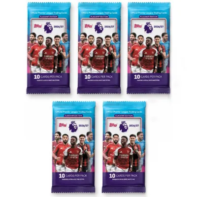 TOPPS Flagship Premier League 26/27 Karty Kolekcjonerskie 1 Saszetka 10 Kart