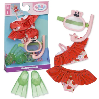 Baby Born Snorkeling Set Zestaw Ubranko i Akcesoria Do Nurkowania Dla Lalki 43 cm 840771 116724