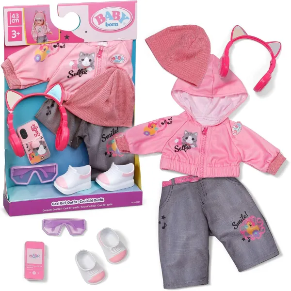 Baby Born Cool Girl Outfit Stylowe Ubranko Z Akcesoriami Dla Lalki 43cm 840009 116726