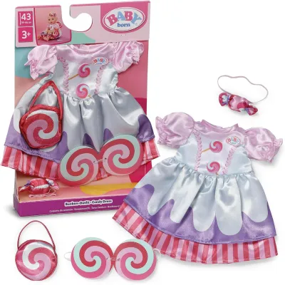Baby Born Candy Dress Słodka Cukierkowa Sukienka z Akcesoriami Dla Lalki 43 cm 839706 116726