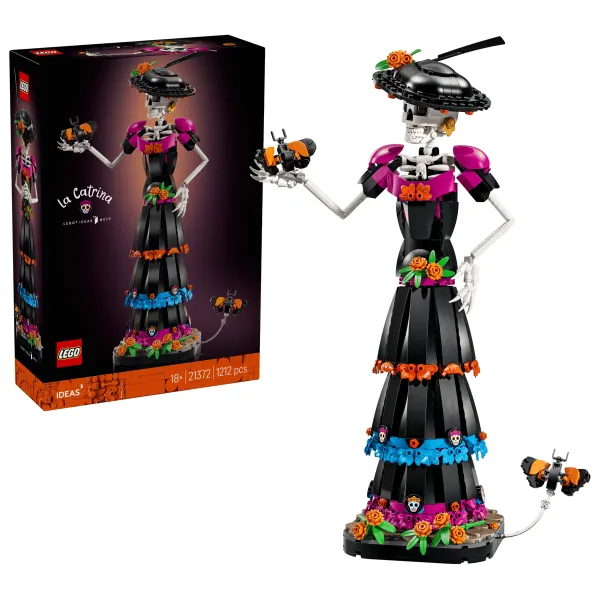LEGO Ideas 21372 La Catrina – klocki kolekcjonerskie, kolorowa figurka, wyjątkowy prezent HALLOWEEN