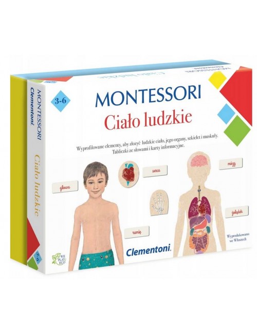 Clementoni Układanka CIAŁO LUDZKIE Montessori Gra Edukacyjna 50095