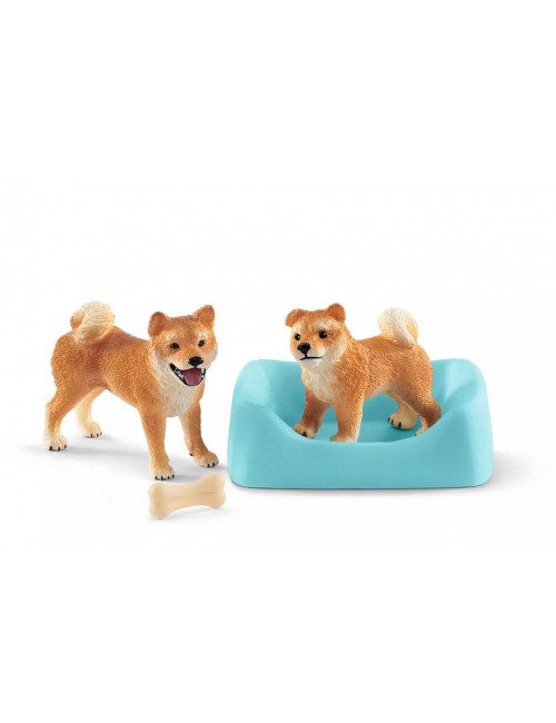 Schleich 42479 Psy Rasy Shiba Inu w Legowisku