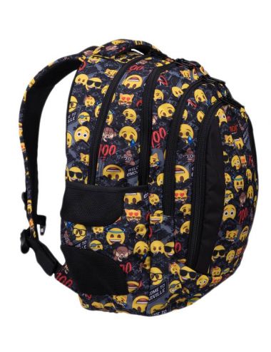 St.Right plecak szkolny Emoji Yellow 4 komory
