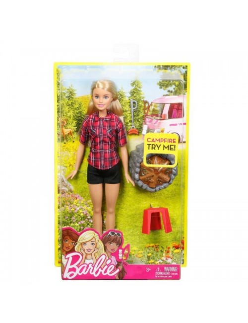 Barbie na Biwaku Mattel FDB44 Lalka Ognisko