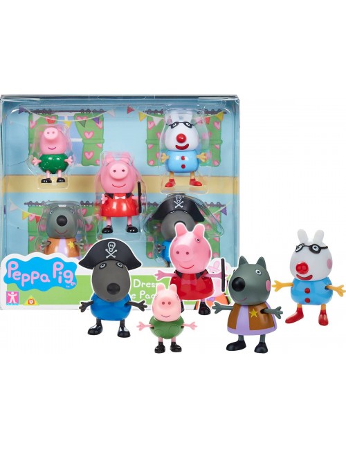 Tm Toys Świnka Peppa Piekne Stroje 5 Figurek w Opakowaniu